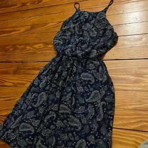 pretty blue dress with white paisley pattern from Francesca’s size M